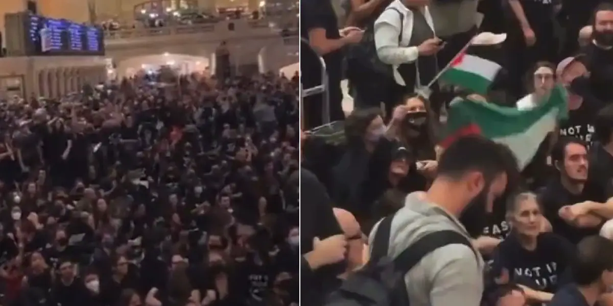 Pro-Palestinian protesters besiege Grand Central Station, clash with police