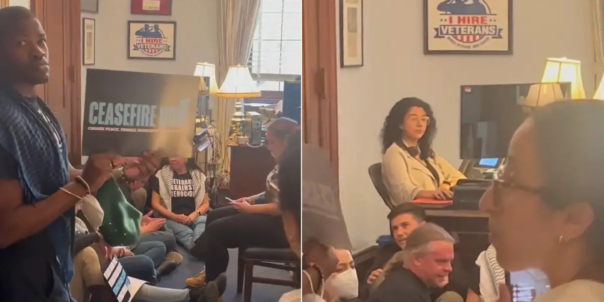 Anti-Israel protesters occupy the New York senator’s office and demand an immediate ceasefire